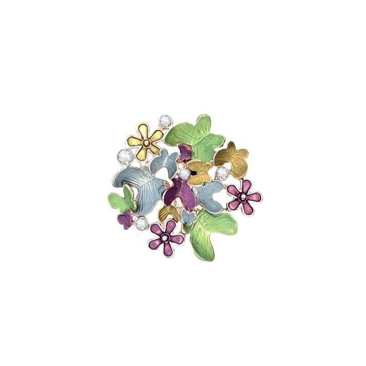 Spilla Bijoux a Calamita con Fiori Smaltati