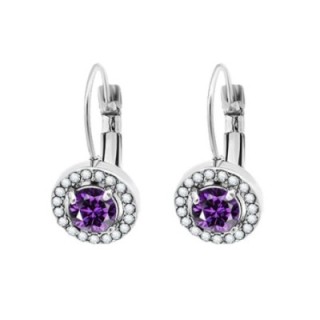 Monachella Zirconia Viola Cristalli Acciaio Argentato