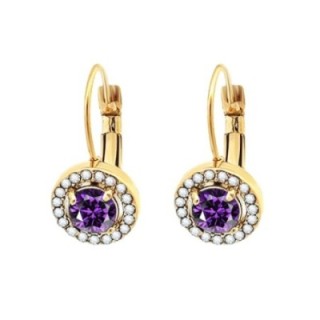 Monachella Zirconia Viola Cristalli Acciaio Dorato