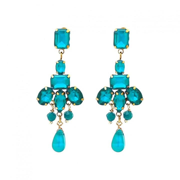Pendenti Jem Crystal Azzurri Acciaio 316L