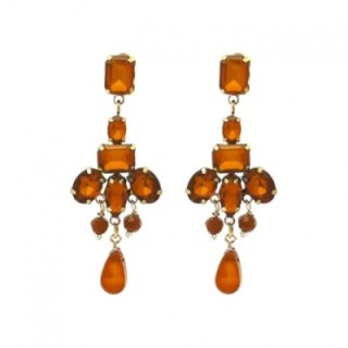 Pendenti Jem Crystal Arancio Acciaio 316L