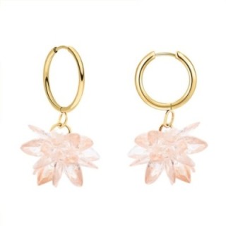 Cerchio-Pendente Fior di Ghiaccio Rosa Acciaio