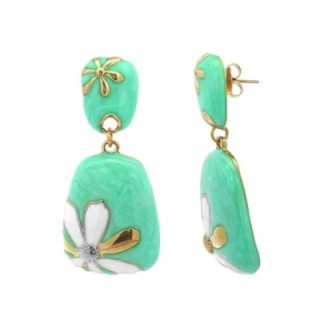Pendenti Smalto Tiffany in Fiore Acciaio 316L