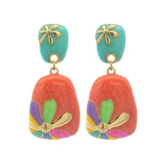 Pendenti Smalto Colonical in Fiore Acciaio 316L