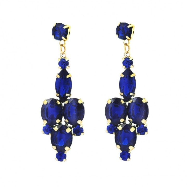 Pendenti Jem Crystal Blu Acciaio 316L