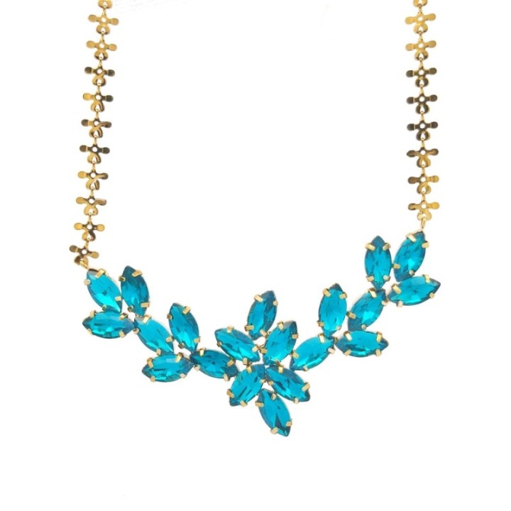 Girocollo Diadema Jem Crystal Azzurro Acciaio 316L