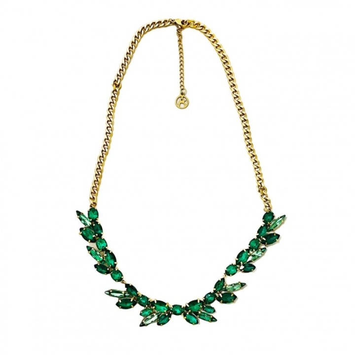 Girocollo Jem Crystal Dogaressa Verde Acciaio 316L