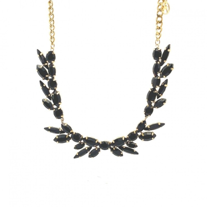 Girocollo Jem Crystal Dogaressa Nera Acciaio 316L