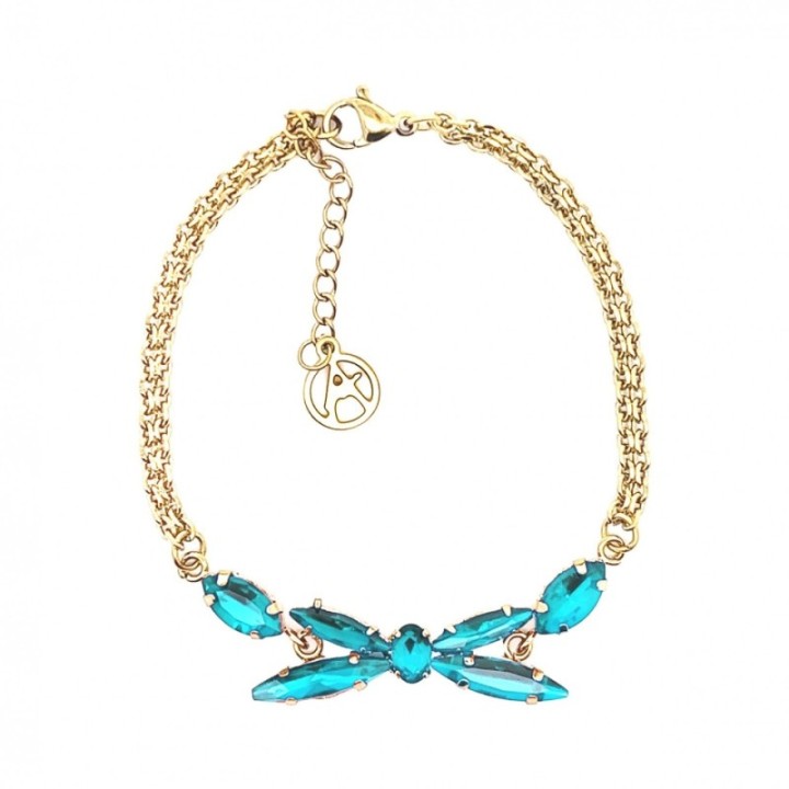 Braccialetto Jem Crystal Azzurro Acciaio 316L