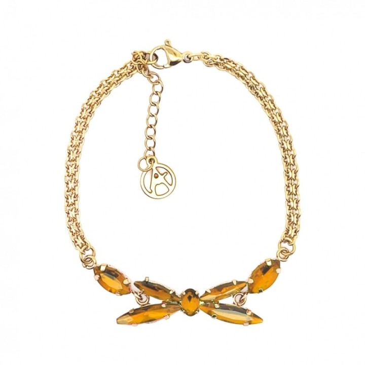 Braccialetto Jem Crystal Ambra Acciaio 316L