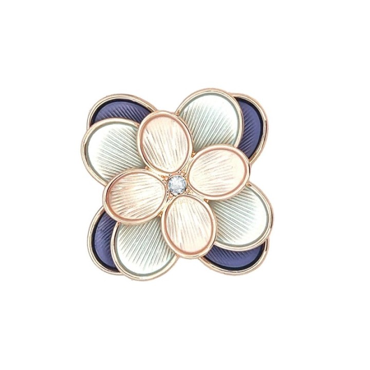Spilla Bijoux a Calamita Petali Fiore Smaltata