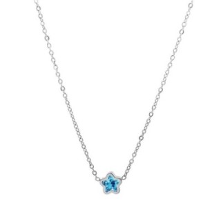 Girocollo Punto Luce Stella Zirconia Bianca Acciaio 316L