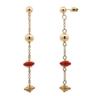 Pendenti Bijoux Lunghi Dorati con Corniola