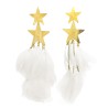 Pendente Piumato Bianco Doppia Stella Acciaio 316L