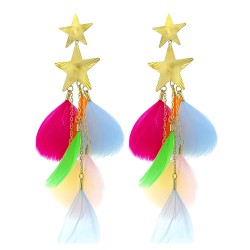 Pendente Piumato Carnival Doppia Stella Acciaio 316L
