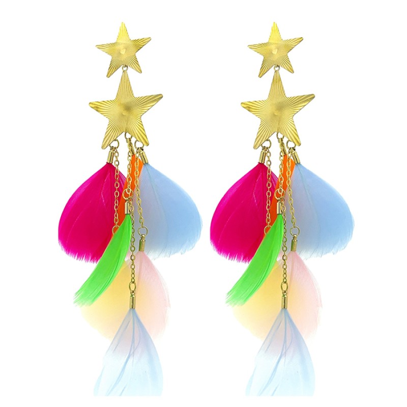 Pendente Piumato Carnival Doppia Stella Acciaio 316L