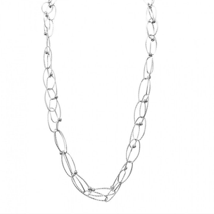 Collana Bijoux Lunga Ovali Doppia Catena