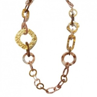 Collana Bijoux Lunga Maglia Oro Caramello