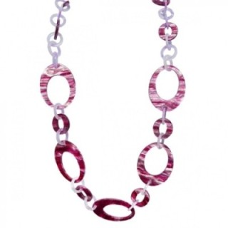 Collana Bijoux Lunga Catena Cerchi Viola