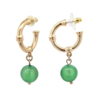 Cerchio-Pendenti Bijoux con Pietra Verde
