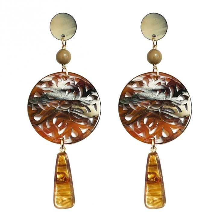 Pendenti Bijoux Lunghi Mandala Caramel