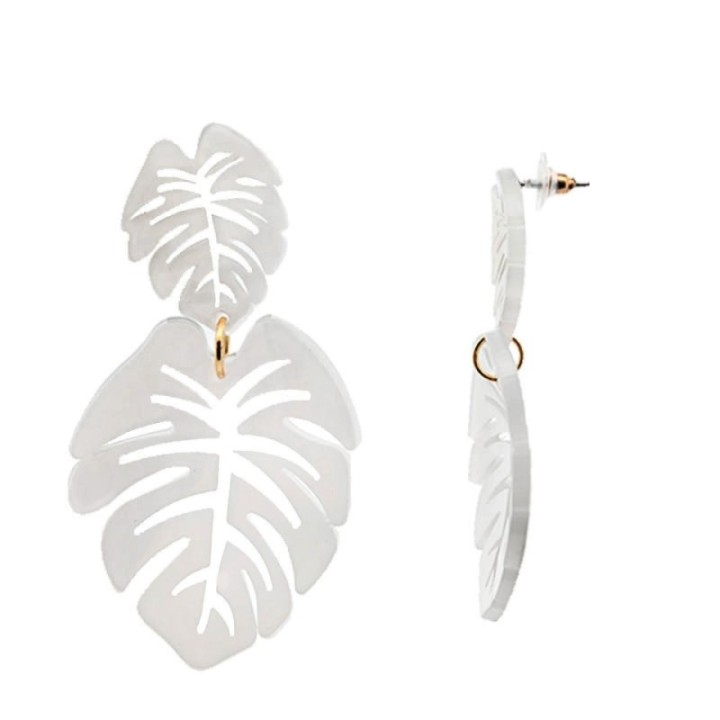 Pendenti Bijoux Foglie Bianco