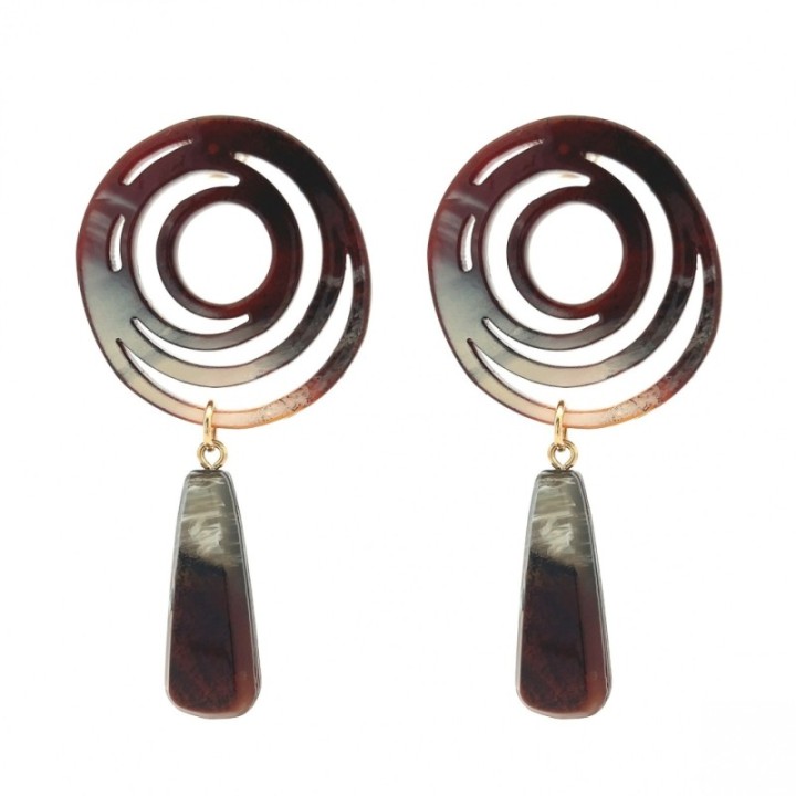 Pendenti Bijoux Ipnos Spirale Marrone