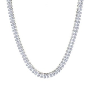 Choker Tennis Baguette Zirconia Acciaio
