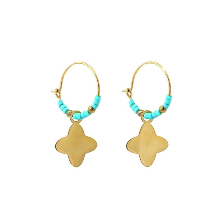 Pendenti Quadrifoglio Cristalli Tiffany Acciaio
